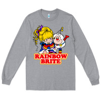 Heather Grey rainbow brite Long Sleeve Tee - artisFamous