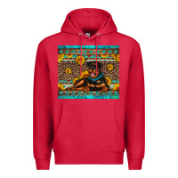 Cardinal Rottweiler with western background Premium Hoodie - Artiststas