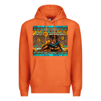 Carrot Rottweiler with western background Premium Hoodie - Artiststas