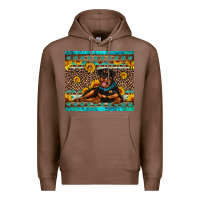 Chestnut Rottweiler with western background Premium Hoodie - Artiststas