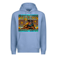 Colony Blue Rottweiler with western background Premium Hoodie - Artiststas