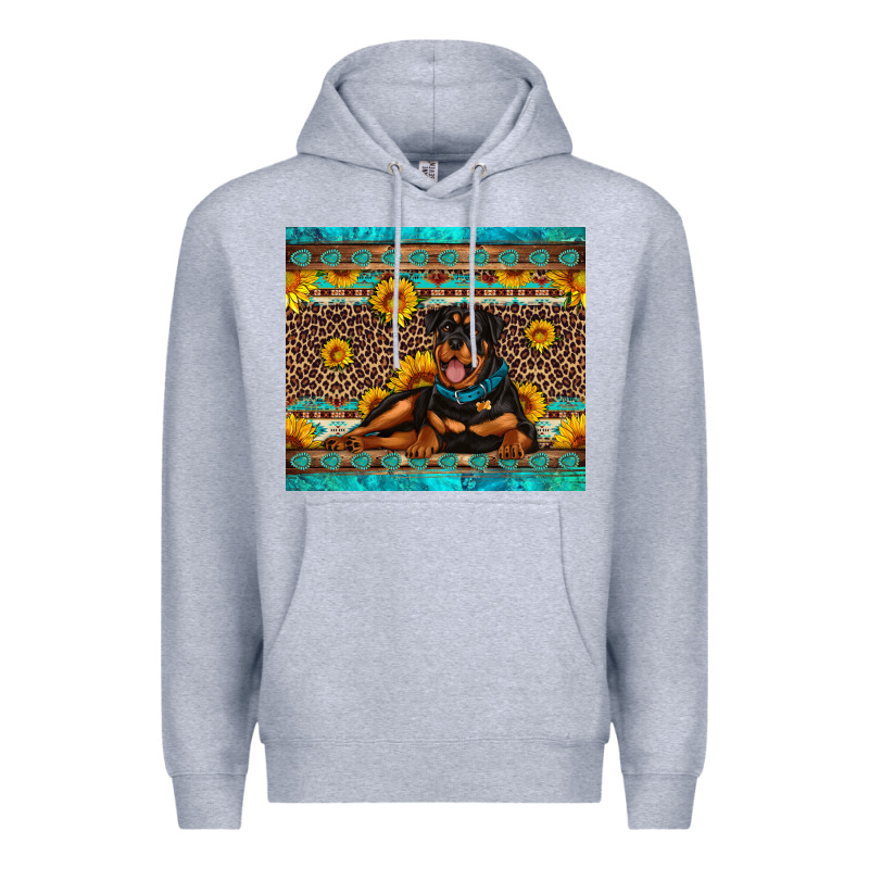 Rottweiler With Western Background Premium Hoodie by Artiststas | Teevron