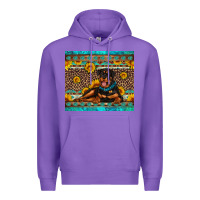 Purple Rottweiler with western background Premium Hoodie - Artiststas