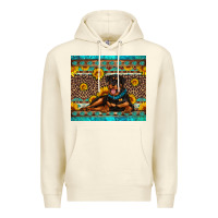 Sandshell Rottweiler with western background Premium Hoodie - Artiststas