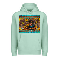 Seafoam Rottweiler with western background Premium Hoodie - Artiststas