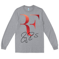 Heather Grey rf federer Long Sleeve Tee - artisFamous