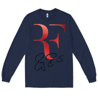 Navy rf federer Long Sleeve Tee - artisFamous