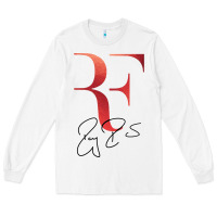 White rf federer Long Sleeve Tee - artisFamous