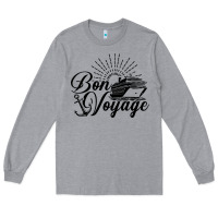 Heather Grey cruise ship bon voyage Long Sleeve Tee - artisFamous
