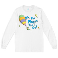 White seuss oh the places you’ll go Long Sleeve Tee - artisFamous