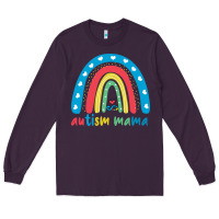 Plum Autism Mama Long Sleeve Tee - artisFamous
