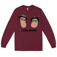 Burgundy cool beans Long Sleeve Tee - artisFamous