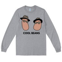 Heather Grey cool beans Long Sleeve Tee - artisFamous