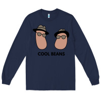 Navy cool beans Long Sleeve Tee - artisFamous