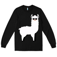 Black llama Long Sleeve Tee - artisFamous