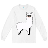 White llama Long Sleeve Tee - artisFamous