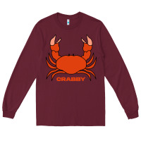 Burgundy crabby Long Sleeve Tee - artisFamous