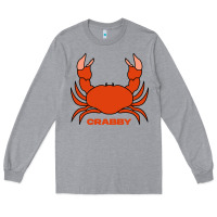 Heather Grey crabby Long Sleeve Tee - artisFamous