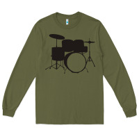 Army Green drums drummer Long Sleeve Tee - artisFamous