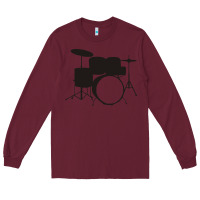 Burgundy drums drummer Long Sleeve Tee - artisFamous