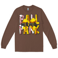 Chestnut ball park mama Long Sleeve Tee - CowhideDigitalArt
