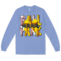 Colony Blue ball park mama Long Sleeve Tee - CowhideDigitalArt