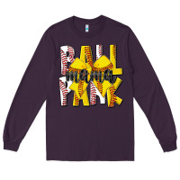 Plum ball park mama Long Sleeve Tee - CowhideDigitalArt