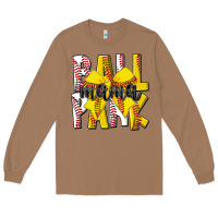 Toasted Coconut ball park mama Long Sleeve Tee - CowhideDigitalArt