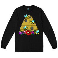 Black bee hive Long Sleeve Tee - artisFamous