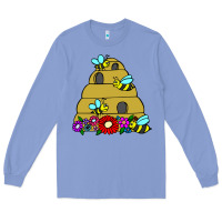 Colony Blue bee hive Long Sleeve Tee - artisFamous