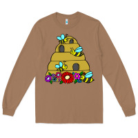 Toasted Coconut bee hive Long Sleeve Tee - artisFamous