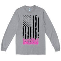 Heather Grey beautiful badass american Long Sleeve Tee - artisFamous