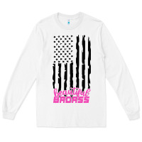 White beautiful badass american Long Sleeve Tee - artisFamous