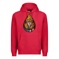 Cardinal american sunflower bullskull teardrop earrings Premium Hoodie - Jasminsmagicworld