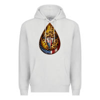 Dove Grey american sunflower bullskull teardrop earrings Premium Hoodie - Jasminsmagicworld