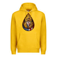 Lemon american sunflower bullskull teardrop earrings Premium Hoodie - Jasminsmagicworld