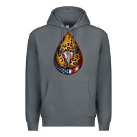 Rock american sunflower bullskull teardrop earrings Premium Hoodie - Jasminsmagicworld