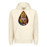 Sandshell american sunflower bullskull teardrop earrings Premium Hoodie - Jasminsmagicworld