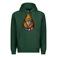 Sports Green american sunflower bullskull teardrop earrings Premium Hoodie - Jasminsmagicworld