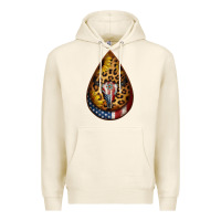 Tofu american sunflower bullskull teardrop earrings Premium Hoodie - Jasminsmagicworld