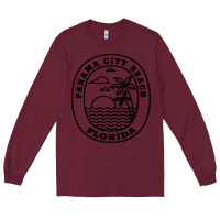 Burgundy panama city beach florida Long Sleeve Tee - artisFamous