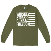 Whiskey Steak Guns Freedom Long Sleeve Tee | Teevron