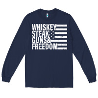 Navy whiskey steak guns freedom Long Sleeve Tee - artisFamous