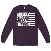 Plum whiskey steak guns freedom Long Sleeve Tee - artisFamous