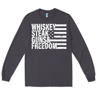 Smoke whiskey steak guns freedom Long Sleeve Tee - artisFamous