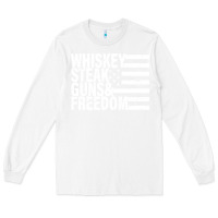 White whiskey steak guns freedom Long Sleeve Tee - artisFamous