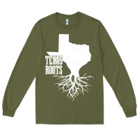 Army Green texas roots vintage usa Long Sleeve Tee - artisFamous