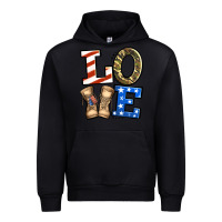 Black 4th of July Army Love Urban Hoodie - Jasminsmagicworld