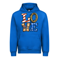 Cobalt 4th of July Army Love Urban Hoodie - Jasminsmagicworld