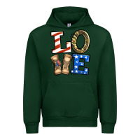 Forest Green 4th of July Army Love Urban Hoodie - Jasminsmagicworld